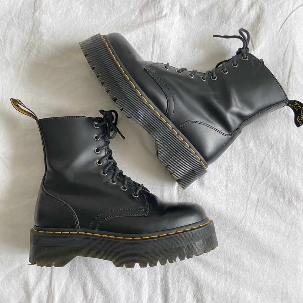 Dr. Martens Black Jadon Platform Combat Boots